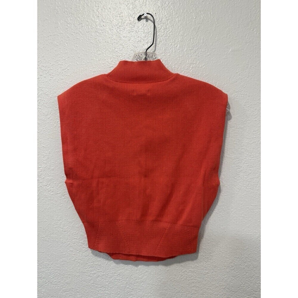 Anthropolgie Pilcro Coral/Orange Mock Neck Vest Women's Pullover Sweaters Sz Xs - Picture 3 of 5